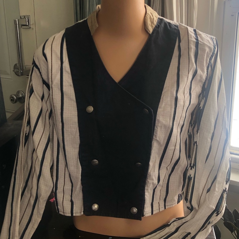 Wrangle Western Wear Backless Long Sleeve Button Up